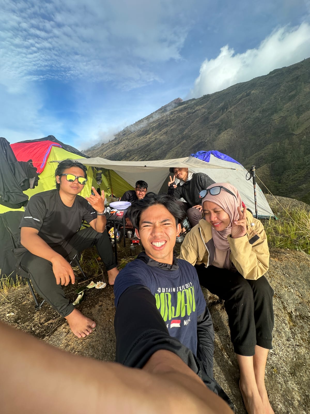 Happy Hikers at Crater Rim